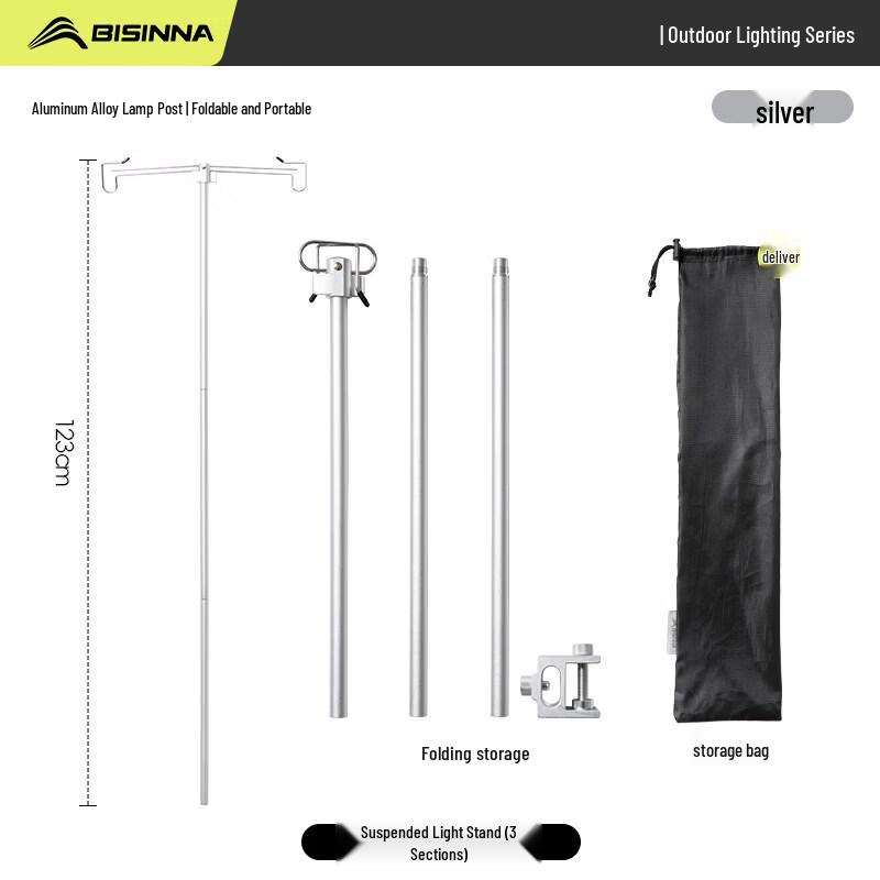Beishanlang Aluminum Alloy Folding Camping Lamp Stand