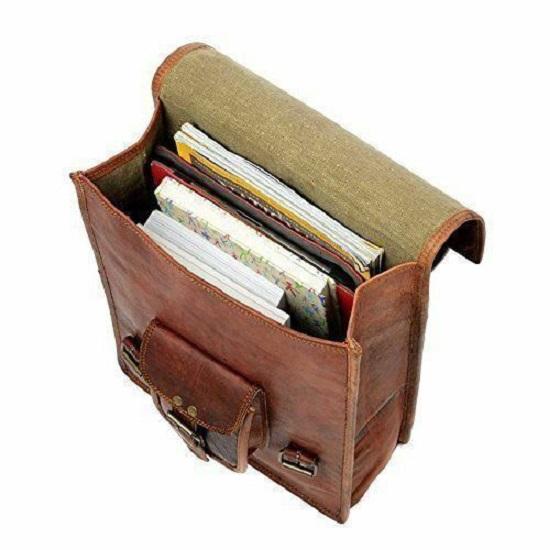 Handmade Men's Rustic Genuine Leather Messenger Shoulder Bag Small Cross Body
