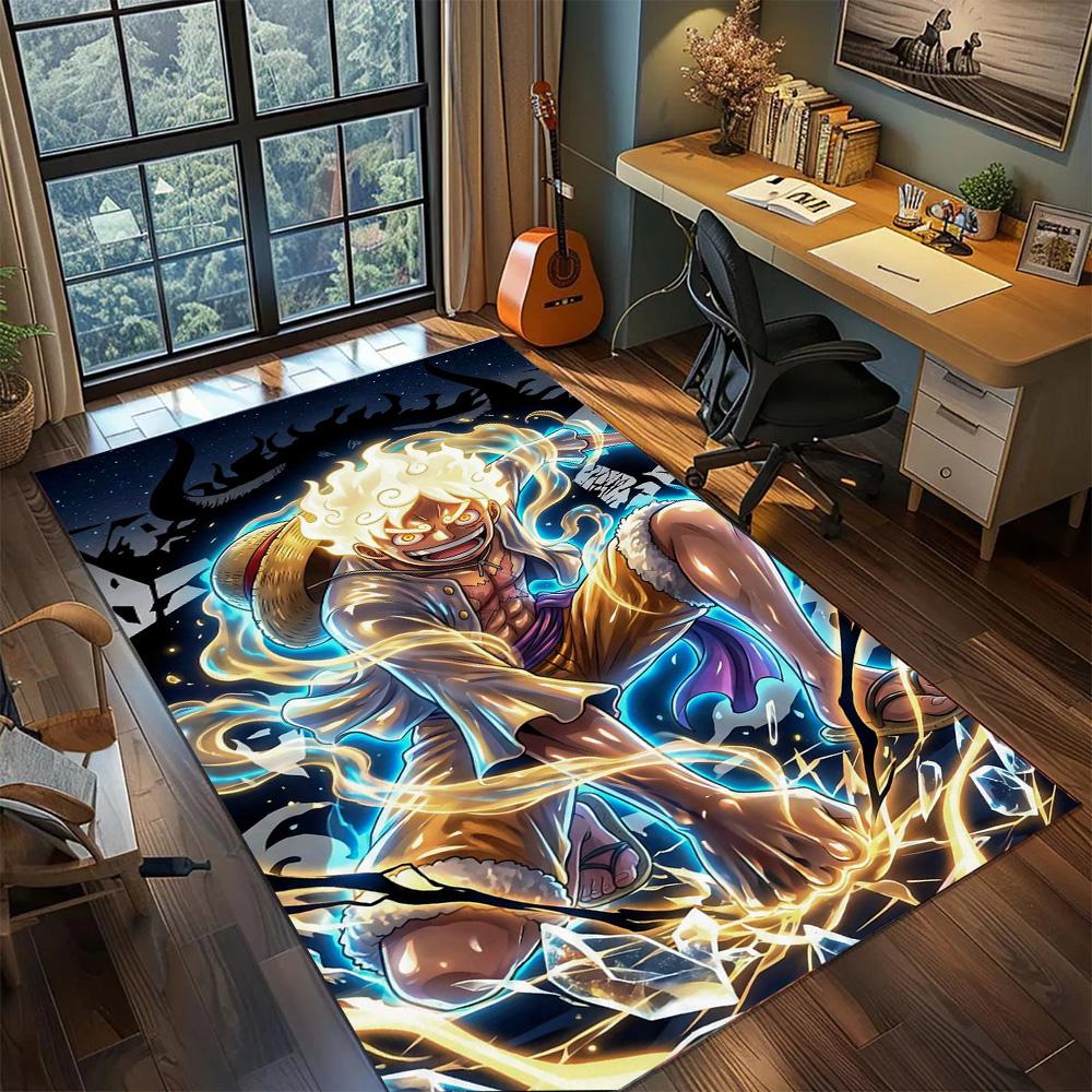 

Luffy Non Slip Home Interior Floor Mat, Washable Large Area Rug Carpet Gamer Room Bedroom.-TING 60x90cm