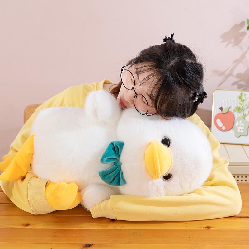 Søt liten gul and plysjleke kyllingdukke baby beroligende dukke barnas dag bursdagsgave andedukke
