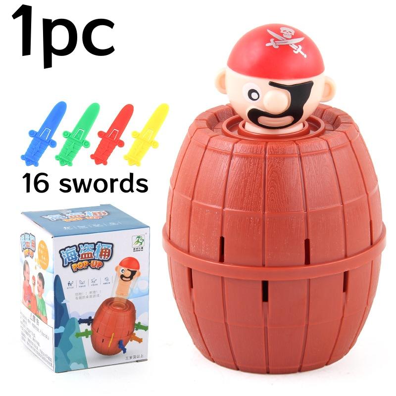

1/2/3 шт. забавные игрушки-бочки пиратов, прыгающие пиратские ведра, мечи, игра для родителей и детей, интерактивный рождественский подарок детям