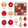 44-Piece Christmas Tree Decoration Set: 6cm Colorful PVC Hanging Balls