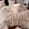 Lace Bedding Set Four-piece French Skin-friendly Breathable Bed Sheet Quilt Cover Pillowcase