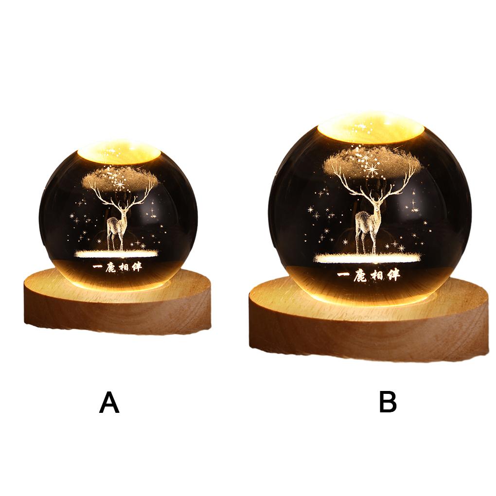 LED Night Light With Exquisite Craft And Smooth Line Bedroom Decor Ball Night Light Bedside Light