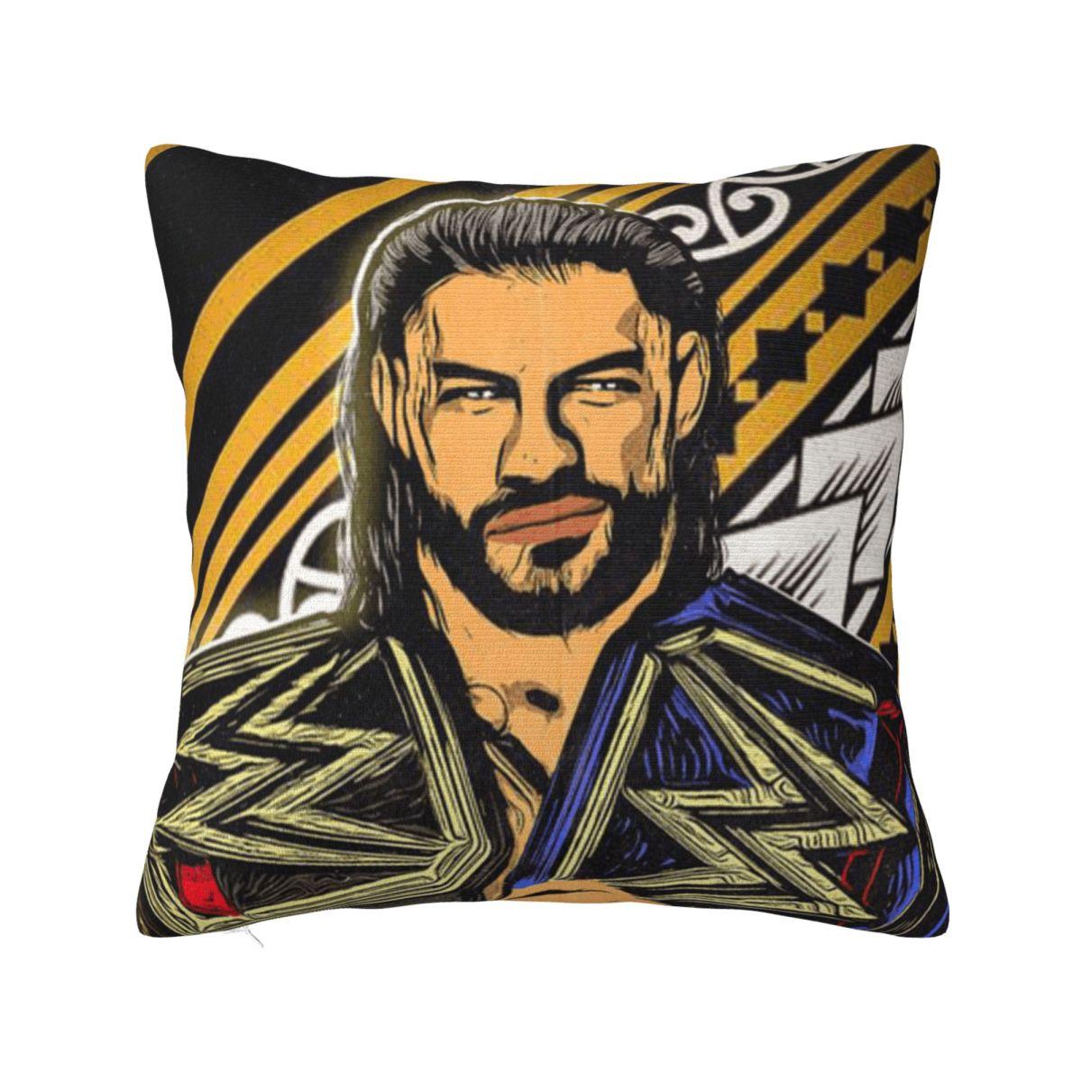 

Wrestler Roman Reigns Wrestling Square Pillowcase Cushion Cover Pillow Case Throw Pillow Cover for Home Bedroom Car 12x12Inch