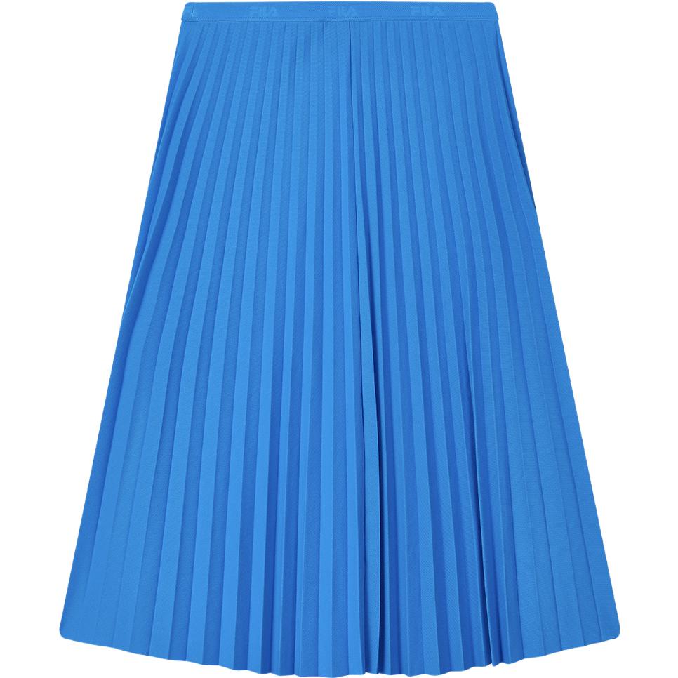 FILA 2023 Summer New Casual Fashion Versatile Knitted Long Dress Women dresses Blue F11W338301F-BU