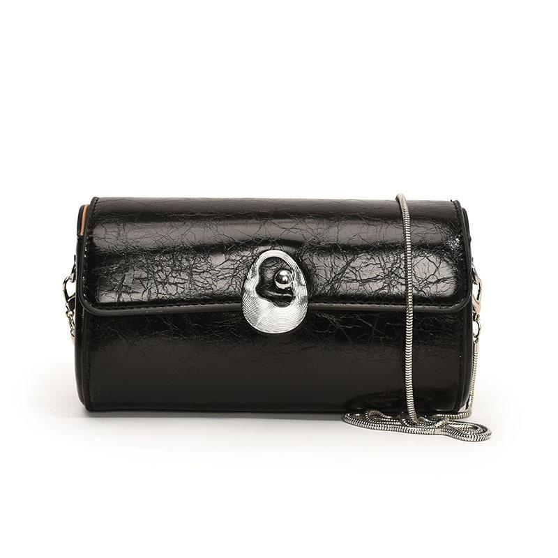 Crossbody cylinder small bag women's 2025 new summer super fire versatile Internet celebrity explosion texture niche design advanced sense