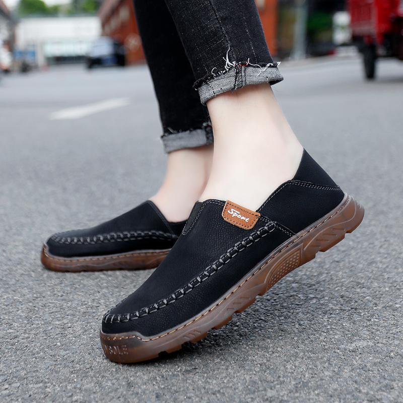 Men Leather High Quality Business Fashion Casual Shoes Handmade Men Genuine Leather Driving Shoes