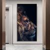 Leu, tigru, leopard, fluture, pictură modernă pe pânză, artă de perete, animale, afișe și imprimeuri nordice, decorațiuni pentru locuință.