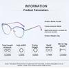 YIMARUILI Fashion Trend Women Cat Eye Optical Prescription Glasses Round Small Anti-UV Myopia Hyperopia Progressive Eyeglasses