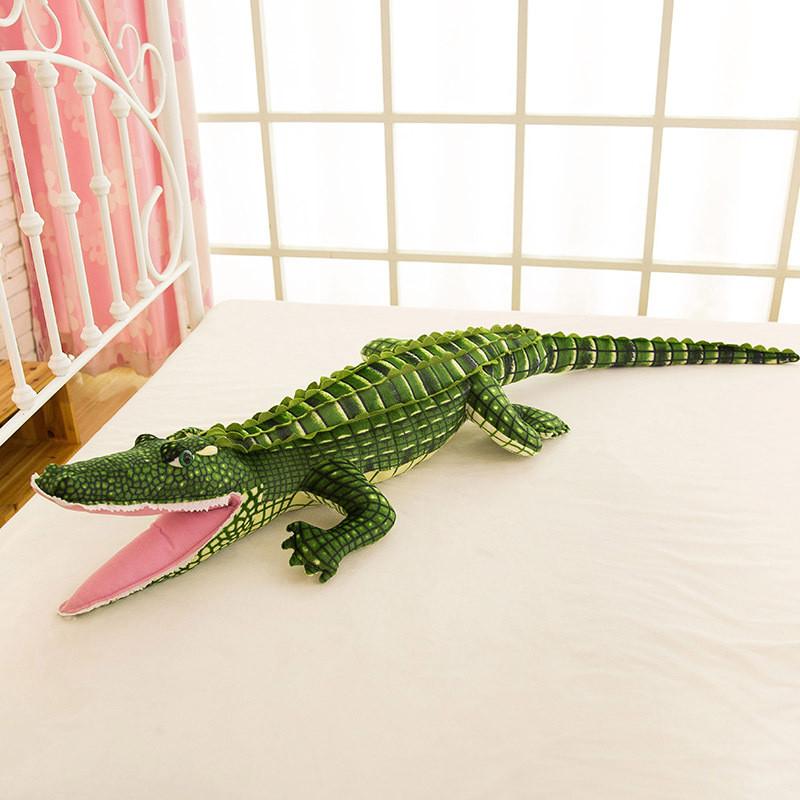 Plush Green Alligator Toy Kids Crocodile Cartoon Simulation Children Pillow Gift
