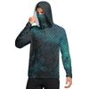 Men's Shirt With Mask Lightweight Long Sleeve Hooded Hiking Fishing Performance