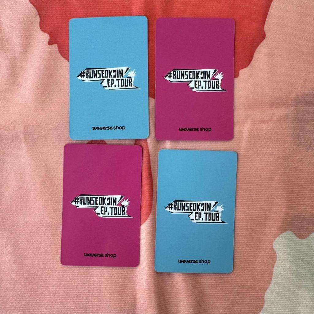 [USED] BTS Venue Limited RUNSEOKJIN_EP TOUR Trading Cards JIN 4 Cards