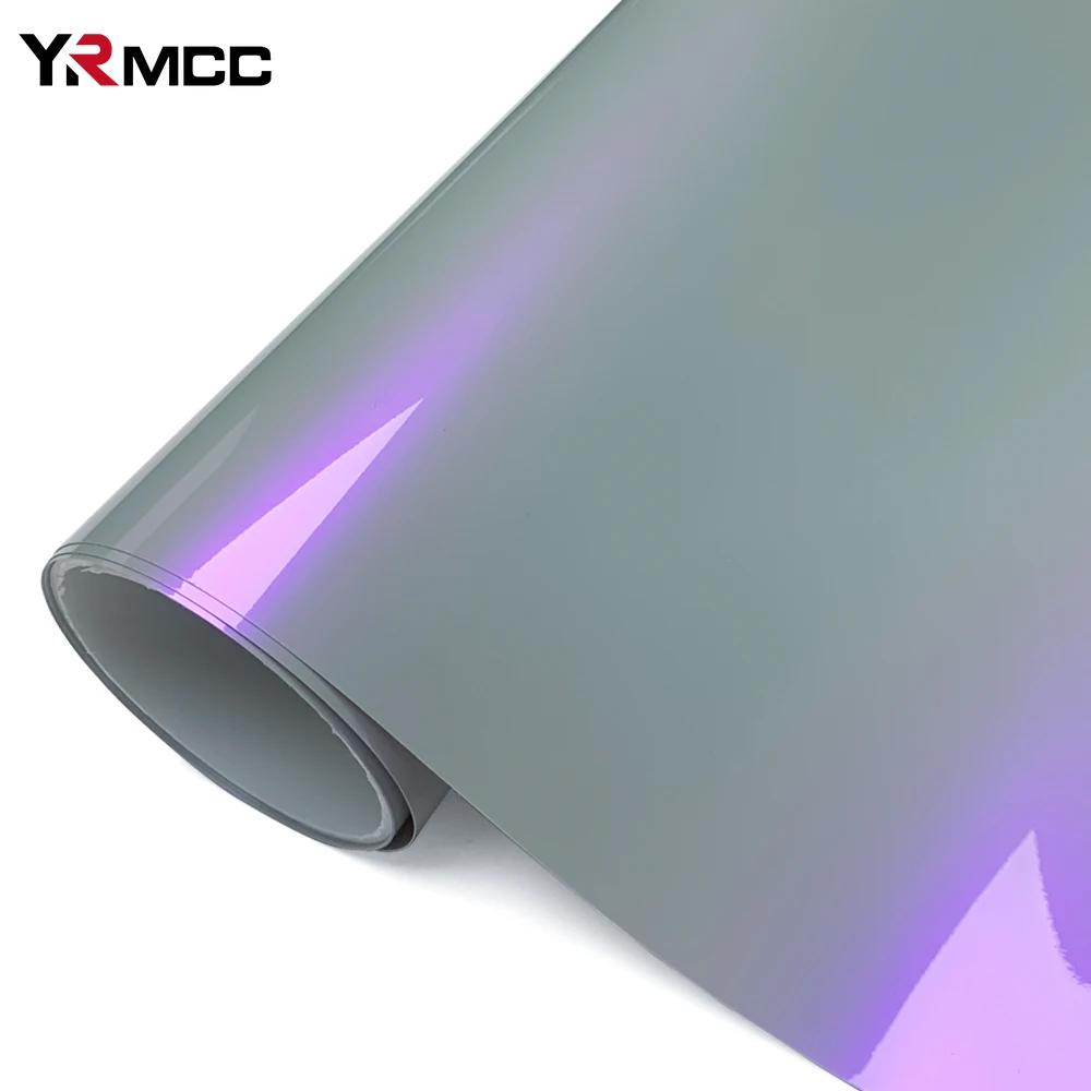 Automotive Packaging Film Gloss Dreamy Gray and Purple Vinyl Stickers Waterproof Scratch-resistant Exterior Interior Accessories
