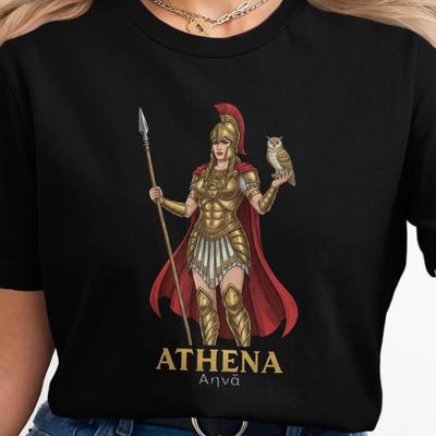 Athena T-Shirt | Griechische Mythologie | Vintage Athena Göttin Tee