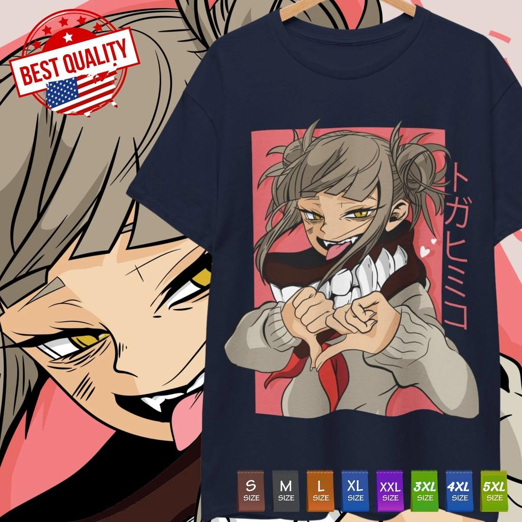 My Hero Academia T Shirt Waifu Himiko Toga Tee Anime Manga Japanese Cosplay Girl