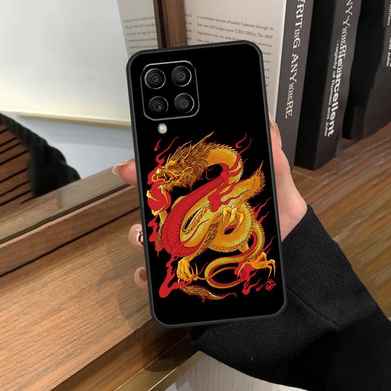 Chinese Style Crane Dragon Case For Samsung Galaxy M13 M53 M51 M31 M11 M14 M34 M54 M12 M32 M52 M16 M36 M56 M15 M35 M55