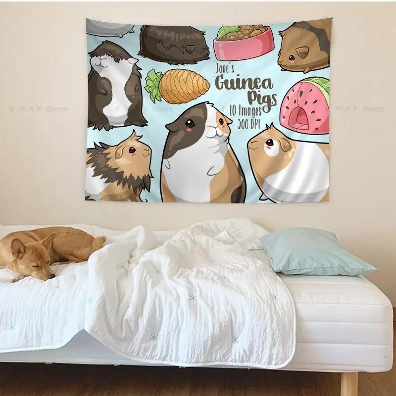

Милий гобелен із принтом морської свинки Гобелен для офісу та вітальні Гобелен для домашньої стіни 100x75cm