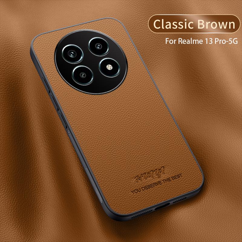 Luxury Business Leather Soft Frame Magnetic Cover For Realme 13 Pro Plus Realme13 Pro+ 5G Phone Cases Capa