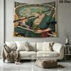 One Piece Roronoa Zoro Wall Tapestry Aesthetic Wall Hanging Printed Fabric Blanket Decorative Tapestries For Bedroom Living Room Home Decor