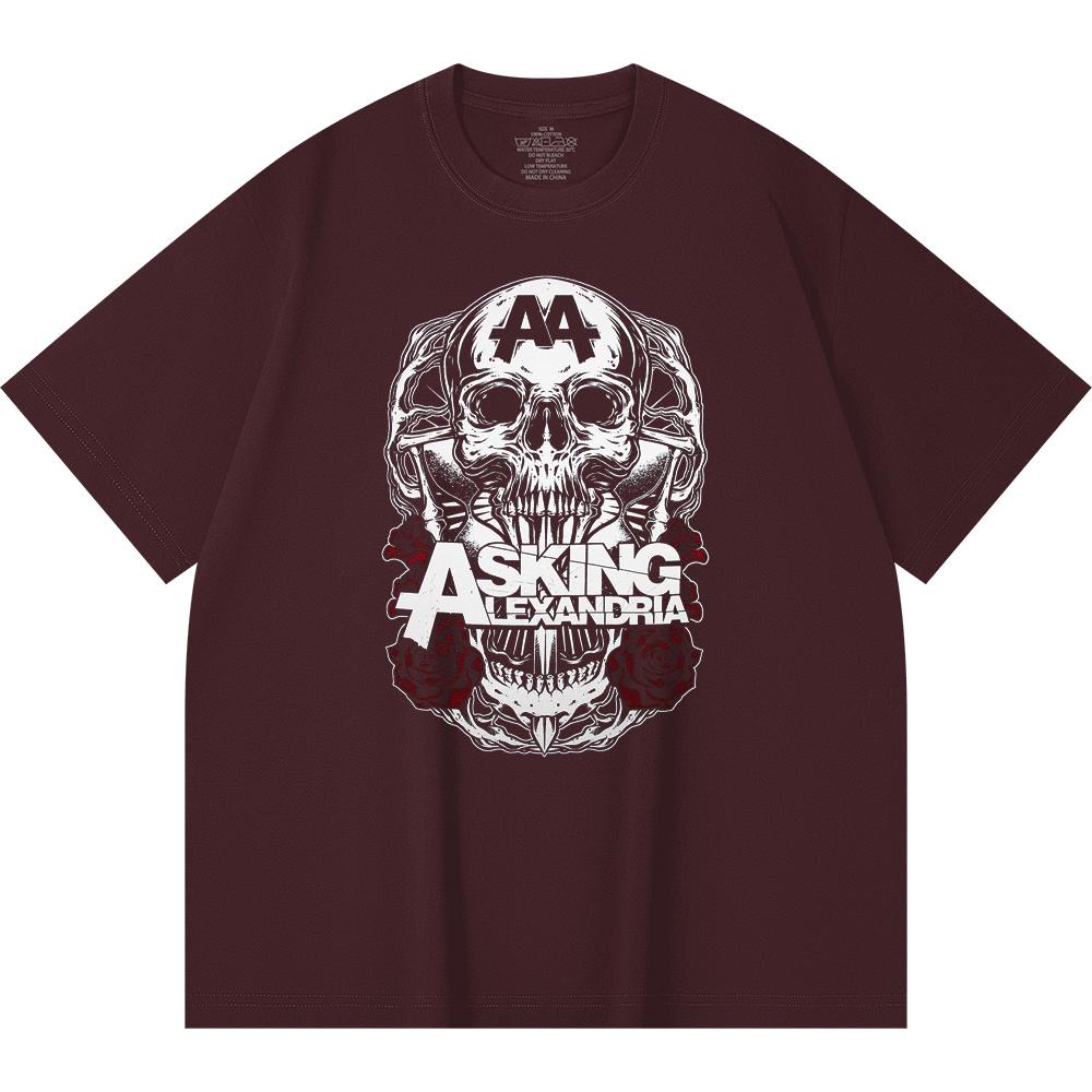 230 Gsm 100% Cotton Heavy Metal T-Shirt  Rock Band Popular Music Print Unisex Heavy Cotton T Shirt