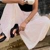 Women Pants with Pockets, Casual Wide Leg Trousers with Elastic Waist, Loose Fit Striped Print Pants for Everyday Wear