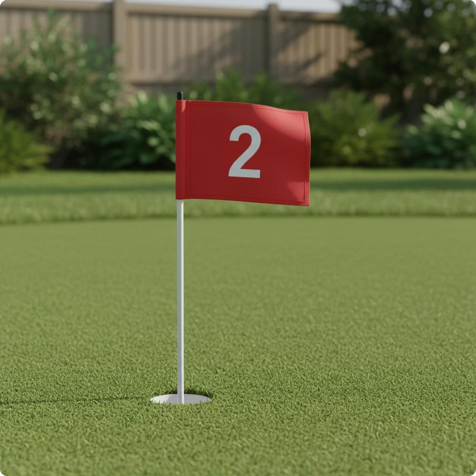 Putting Green Flag Training Vermilion Golf Pole Sleeve No2 Red