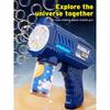 Children's bubble machine, light-up toy, fully automatic bubble gun, can produce a large number of bubbles without batteries or water