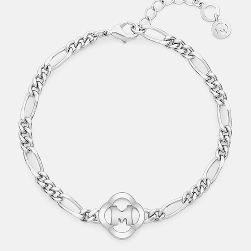 

METROCITY JEWELRY M Basic Sterling Silver White Bracelet A243SB9210WPQ 18cm