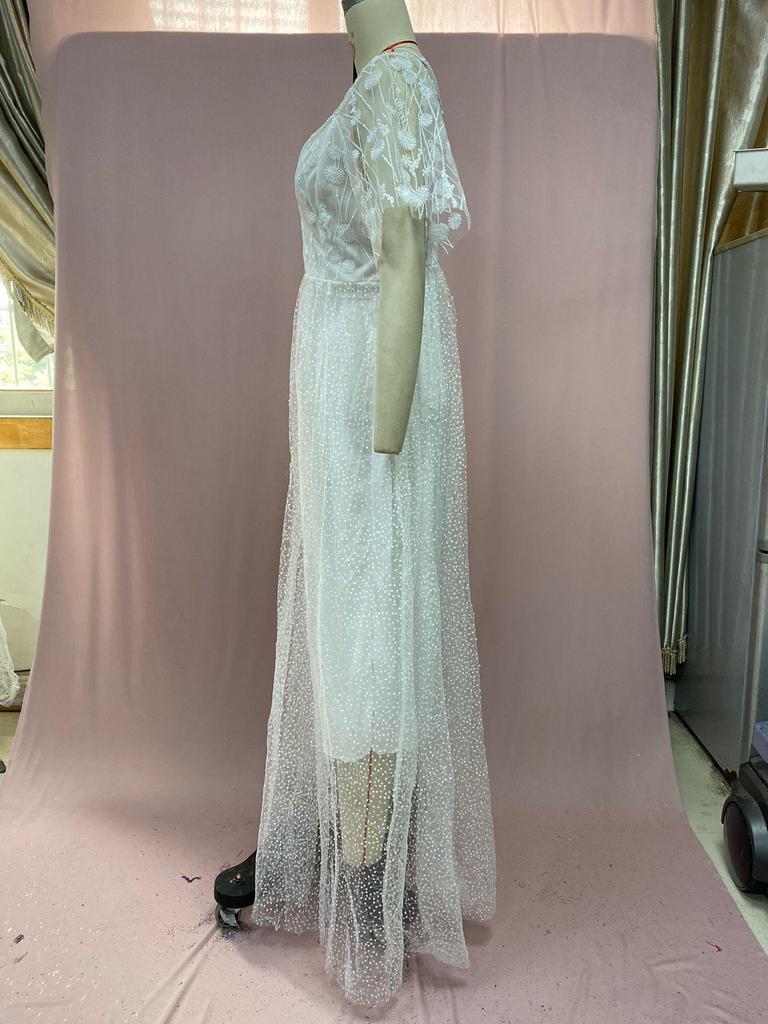 Spring 2025 Elegant One-Shoulder Lace Wedding Dress for Plus Sizes