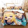 Whimsical Sailor Uniform Antler Girl Graphic My Deer Friend Nokotan Anime Bedding Set Duvet Cover With 2 Pillowcases Youth Decor