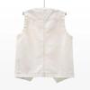 Vestă Dama Denim cu Buzunare Fără Mâneci cu Nasturi Largă Culoare Solidă Cardigan Gât în V