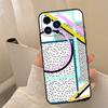 Abstract 80s pop art style graphics Phone Case For iPhone 16 15 14 11 12 13 17 Pro Max mini 15 16 Plus 16e 17 Air Cover Coque