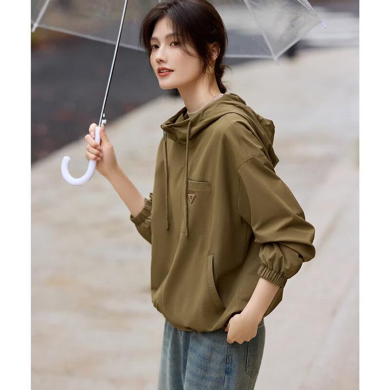 XWI Women s Light Casual Hooded Jacket L хаки