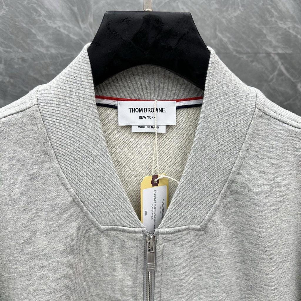 TB Autumn/Winter Four-Bar Baseball Collar Hoodie Zip Cardigan (Unisex)