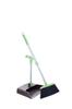 Nippon Cleantec Smart Broom Dustpan Width Total Length Telescopic Broom and Dustpan Stored Together & Set, Green, 26cm, 53-75cm, Indoor, Foldable,