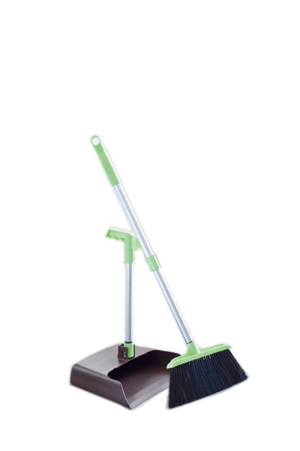 

Nippon Cleantec Smart Broom Dustpan Width Total Length Telescopic Broom and Dustpan Stored Together & Set, Green, 26cm, 53-75cm, Indoor, Foldable, зелёный