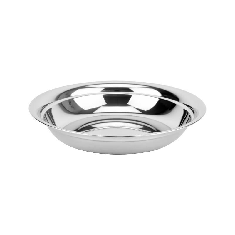 ZISIZ 201 Stainless Steel Shallow Round Dish Plates