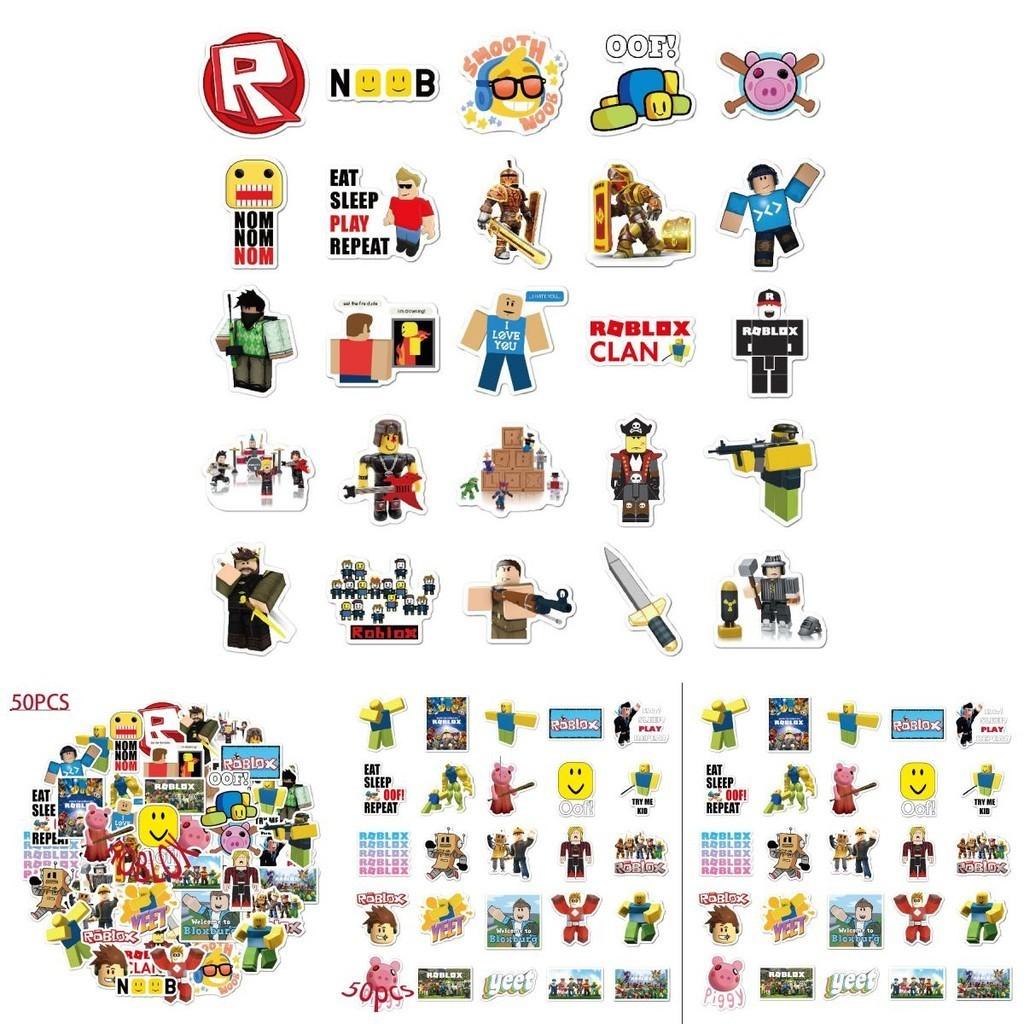 50pcs Colorful Roblox Stickers Waterproof For Diy Laptop Skateboard And Luggage