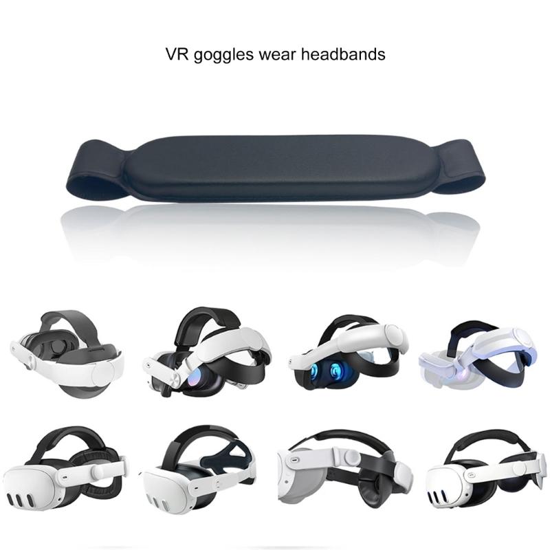Headband Comfort Straps for VR Glasses, PU Sponge Headsets Straps with Pressure Reduction