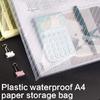 Secure Snap Closure Plastic Document Holders A4 Size Waterproof File Folders Document Wallet For School Office Use