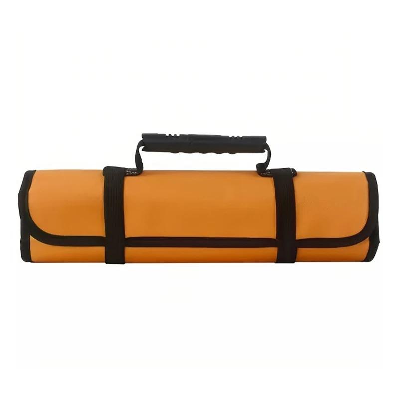 

Canvas Chef Knife Kitchen Utensils Roll Bag with A Large Zipper Pocket for Chefs and Culinary Students Knives Not Included
