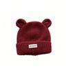 Warm Lining Bear Ear Baby Hat Solid Color Kids Winter Hat Cute Cartoon Baby Cap  Winter