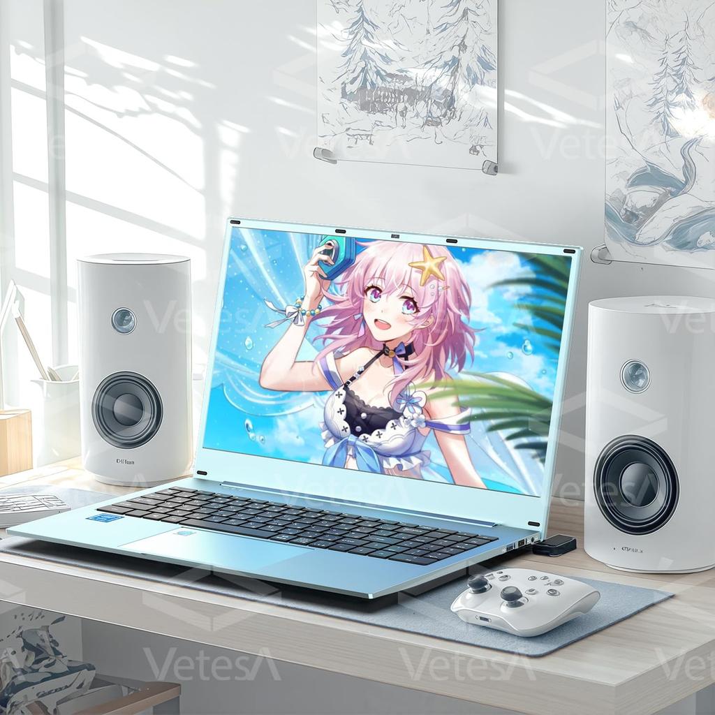 VETESA N95 12th Generation Laptop with Japanese 1TB 16GB Office Windows 11 Full HD 1080P Fingerprint Numeric and Mouse Included 15.6-inch Keyboard,