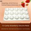 1Pcs Raspberry Fruit Series Cake Silicone Mold Mango Baking Mousse Mould Strawberry French Dessert Mousse Mold