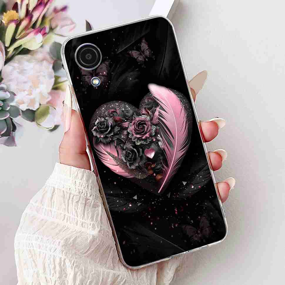 For Samsung A03Core Case Soft Silicone Cute Heart Painted Cover Case For Samsung Galaxy A03 Core SM-A032F TPU Fundas Capa