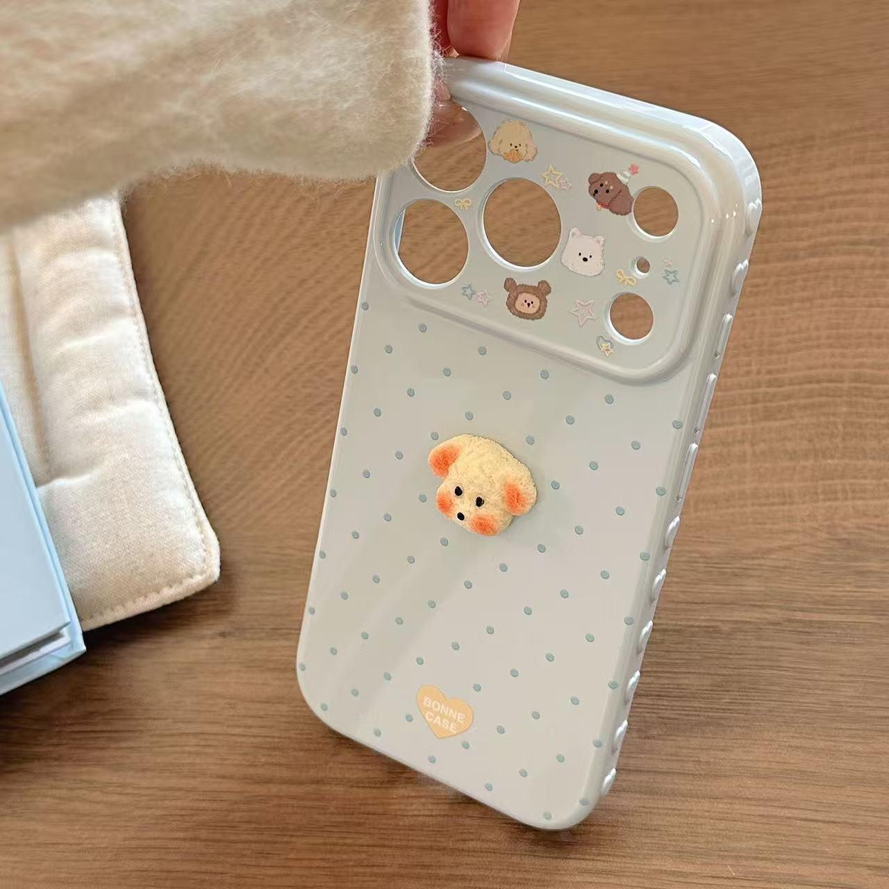 

Heart-Shaped Puppy iPhone Case - Compatible with iPhone 11/12/15/16/17 Pro Max 14 Pro
