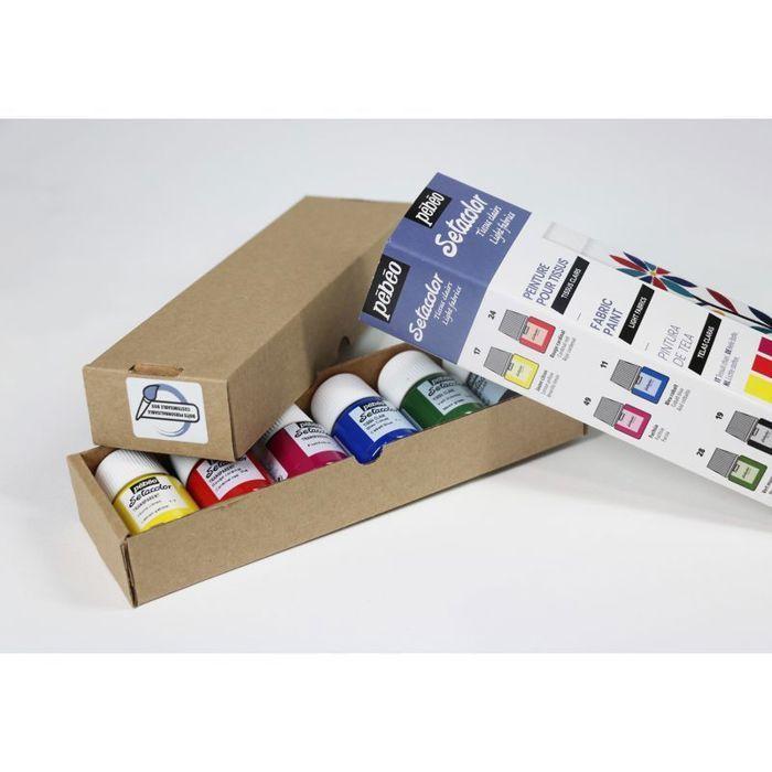 Paint for Light Fabrics - PEBEO - Setacolor Initiation Set - 6 Opaque Colours