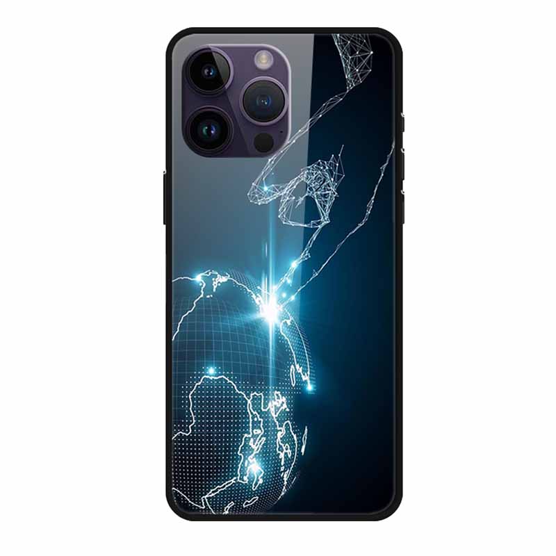 Tempered Glass Case For iphone 15 Pro Max Case Hard Glass Back Cover Soft TPU Bumper For iphone 16 Pro Max Phone Case 16Pro Max
