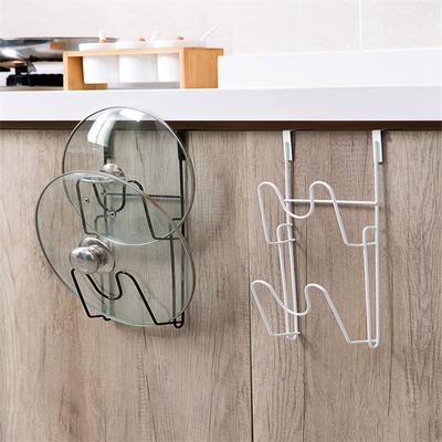 Kitchen Pot Cover Rack Hole-Free Kitchenware Lid Storage Rack Kitchen Chopping Board Drain Storage Rack Door-Back Type Gadgets